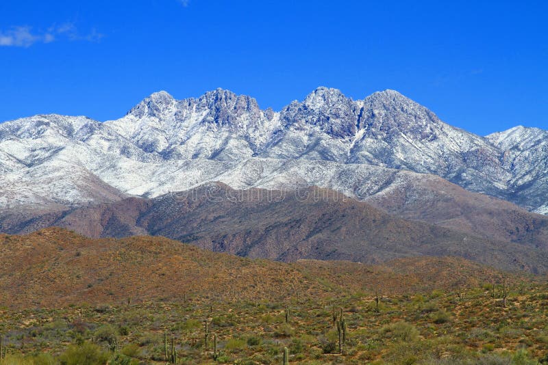 Arizona, Four Peaks Wilderness: Snow on Four Peaks