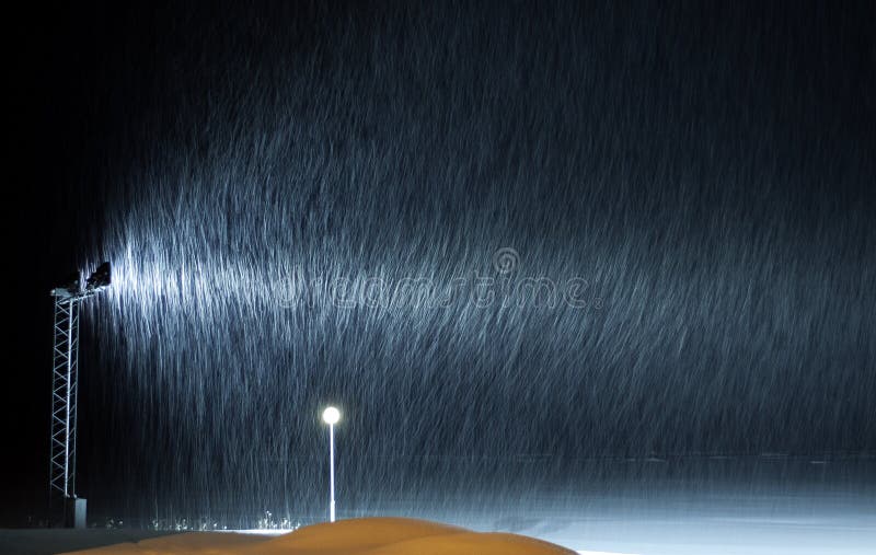 Der schnee Wirkung nacht.