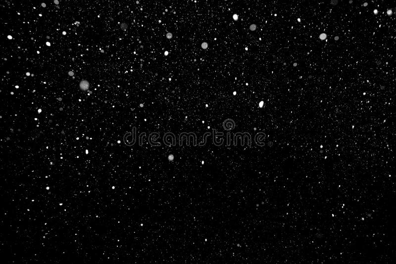 Snow falling background stock photo
