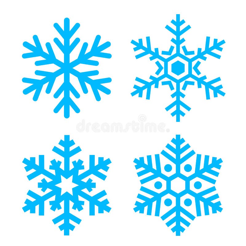 Snow flake vector icon stock illustration