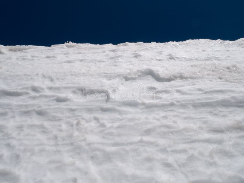 Snow on the Floor Reflect the Sunlight in Sunny Day Stock Photo Image