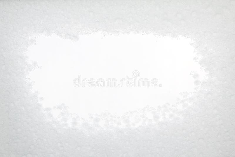 Snow frame with white copy space