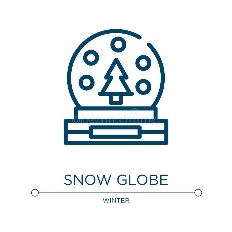 Snow Globe Icon. Linear Vector Illustration from Winter Collection