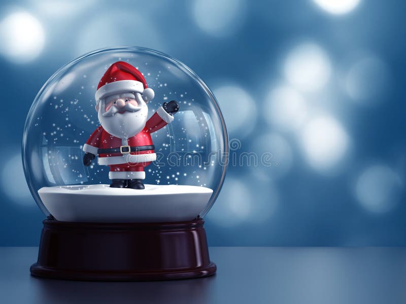 Snow globe with Santa Claus royalty free illustration Snow globe with Santa Claus royalty free illustration