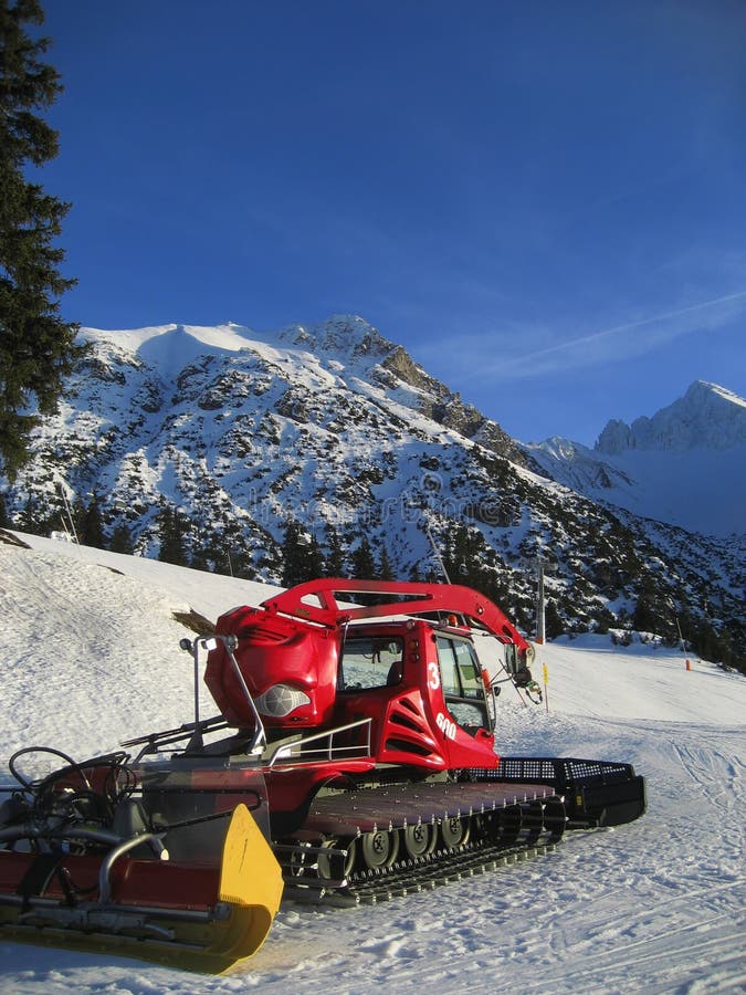 Snow grooming equipment stock photo. Image of groom, mountain 17829230