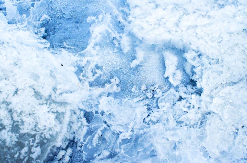 White Snow and Blue Ice Background Stock Photo - Image of textured ...