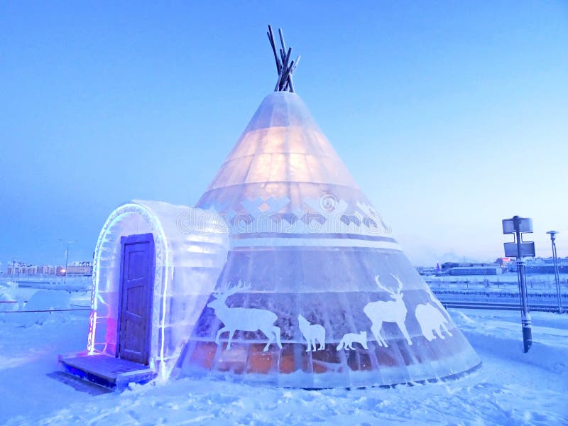 Snow igloo luminous royalty free stock photos Snow igloo luminous royalty free stock photos