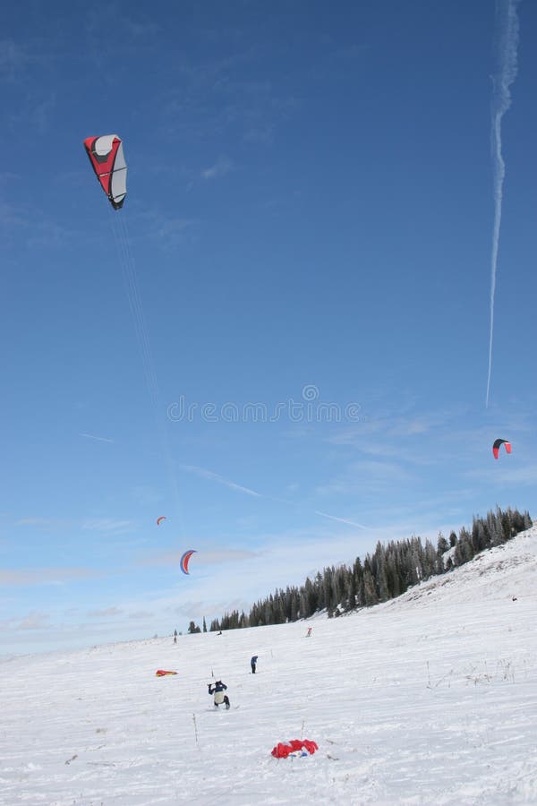 Snow Kiteboarding stock image. Image of utah, sports, unique 5297343