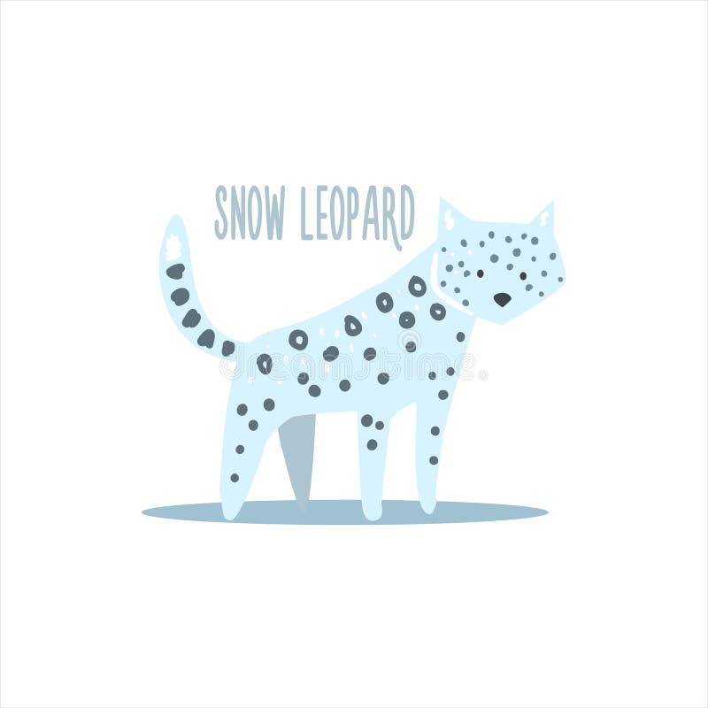 Snow Leopard Vector Illustration Stock Vector - Illustration of large