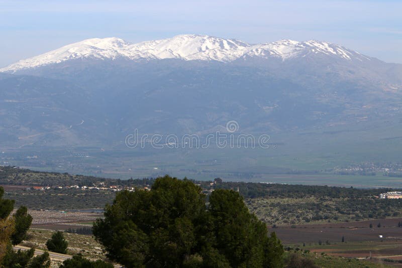 Snow lies on Mount Hermon, a mountain range located on the border of Syria, Lebanon and Israel