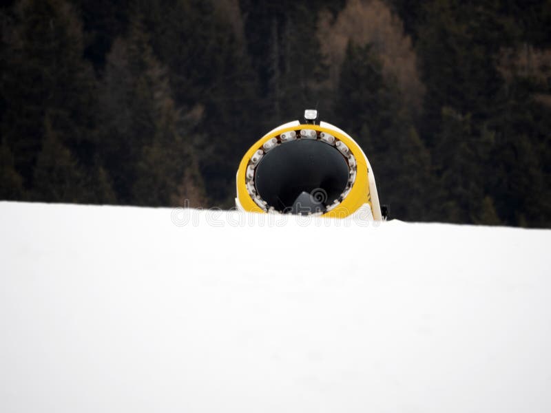 Snow Machine Cannon Snowmaker Gun Stock Image Image of slope