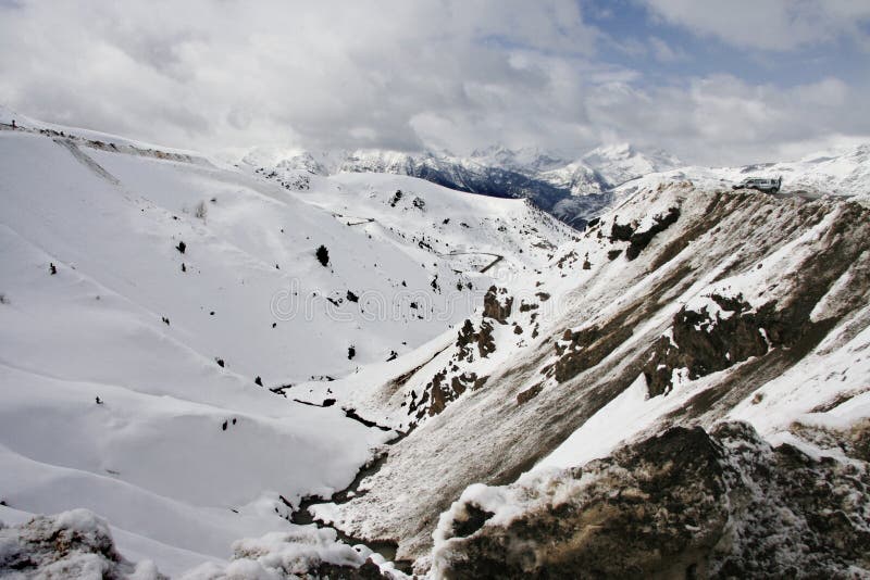 Snow mountain landscape