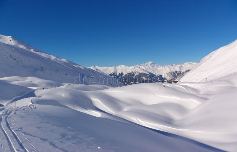Snow mountain landscape