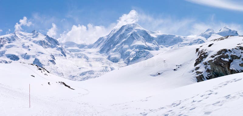 Snow Mountain Range Landscape