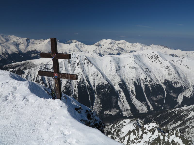 Snow mountains, extreme ski (High Tatras, Slovakia)