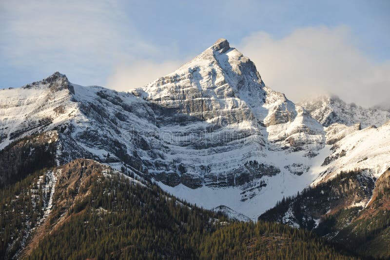 Snow mountains and forests