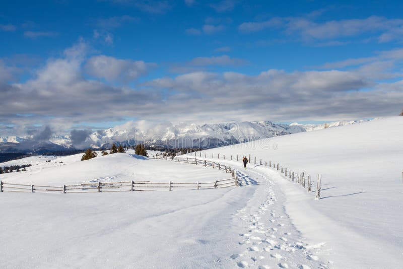 Snow mountains and blue sky in south tirol winter travel lands royalty free stock photo Snow mountains and blue sky in south tirol winter travel lands royalty free stock photo