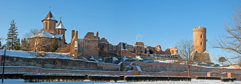 Snow over ruins