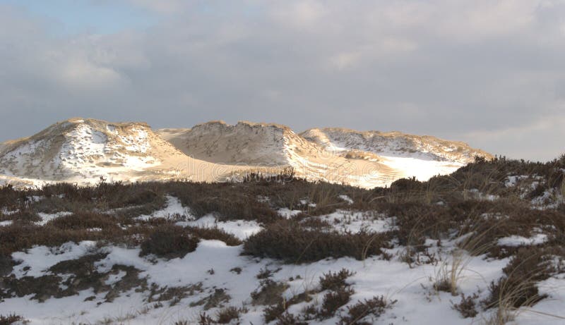 Snow patches in the dunes