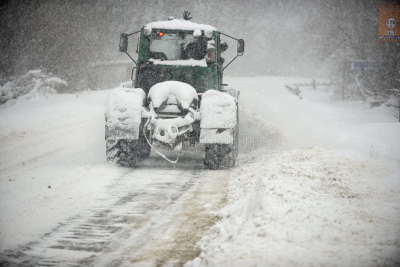 Snowremoval Equipment on the Road 2017 Stock Image Image of blizzard, scoop 108602781