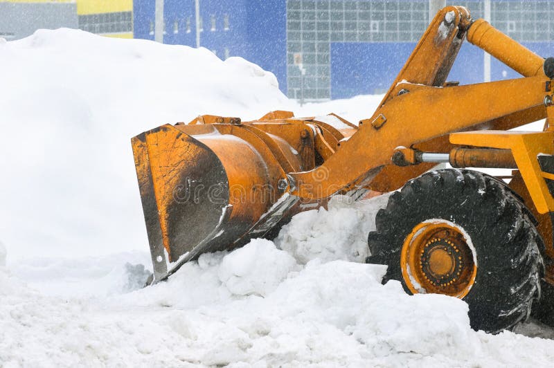 Snow removal stock photo. Image of equipment, digger 49909778