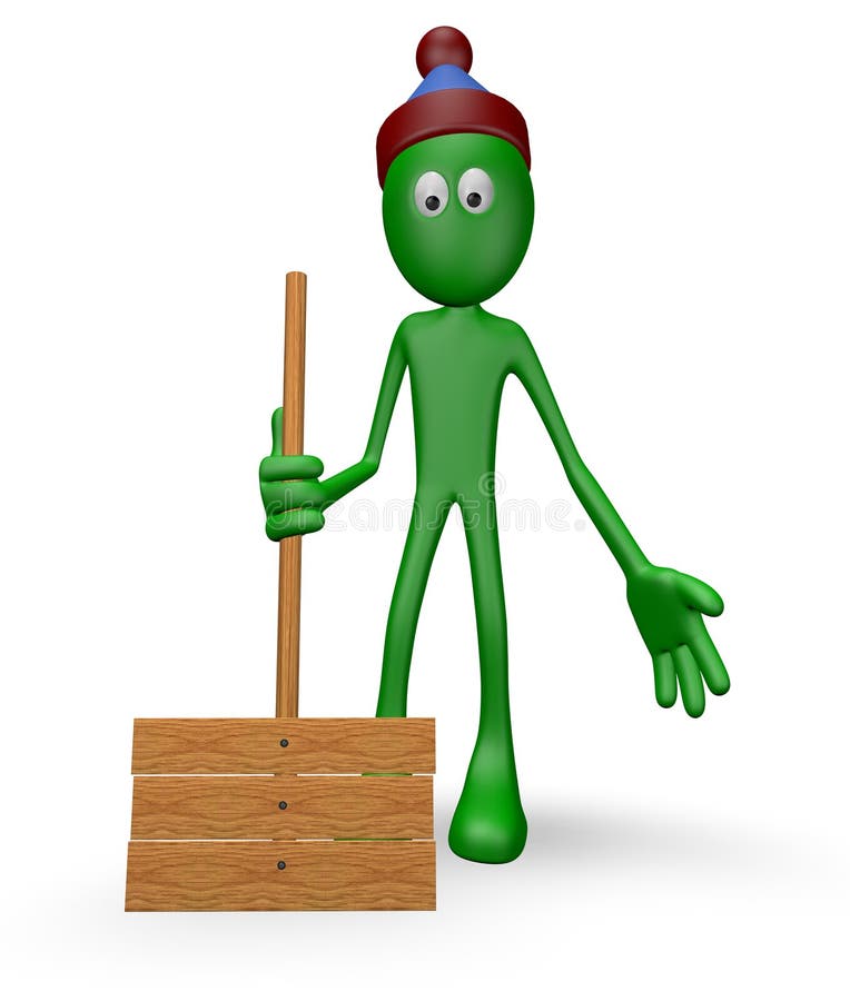 Snow shovel stock illustration. Illustration of wooden 34373327