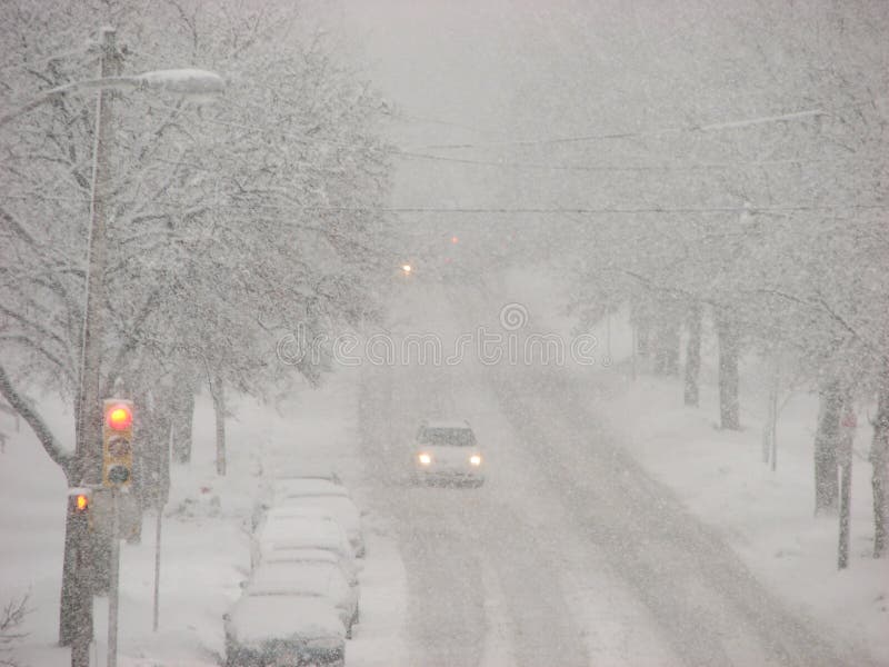 Snow Storm In Milwaukee, Wisconsin Stock Photo Image 23915486