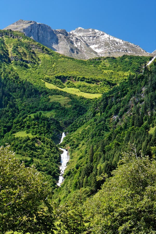 Snow top of Grossglockner mountain in Alps