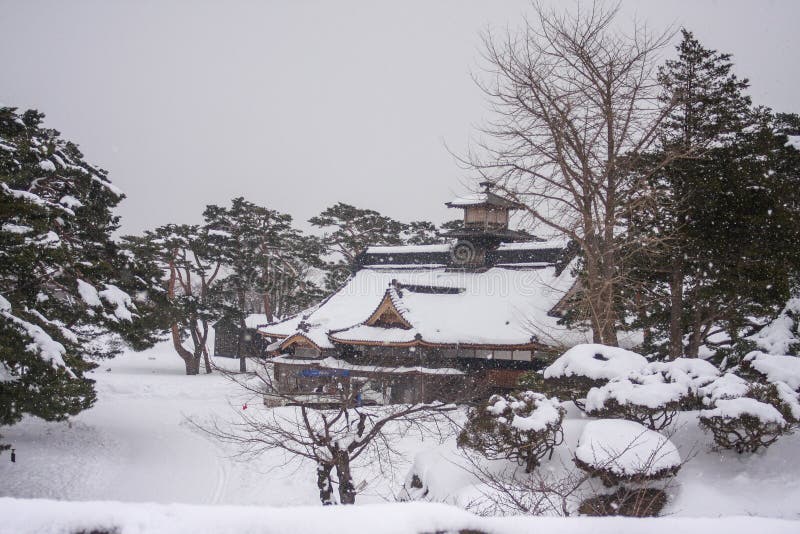 Snow and a Traditional House Stock Image - Image of kobe, osaka: 220811921