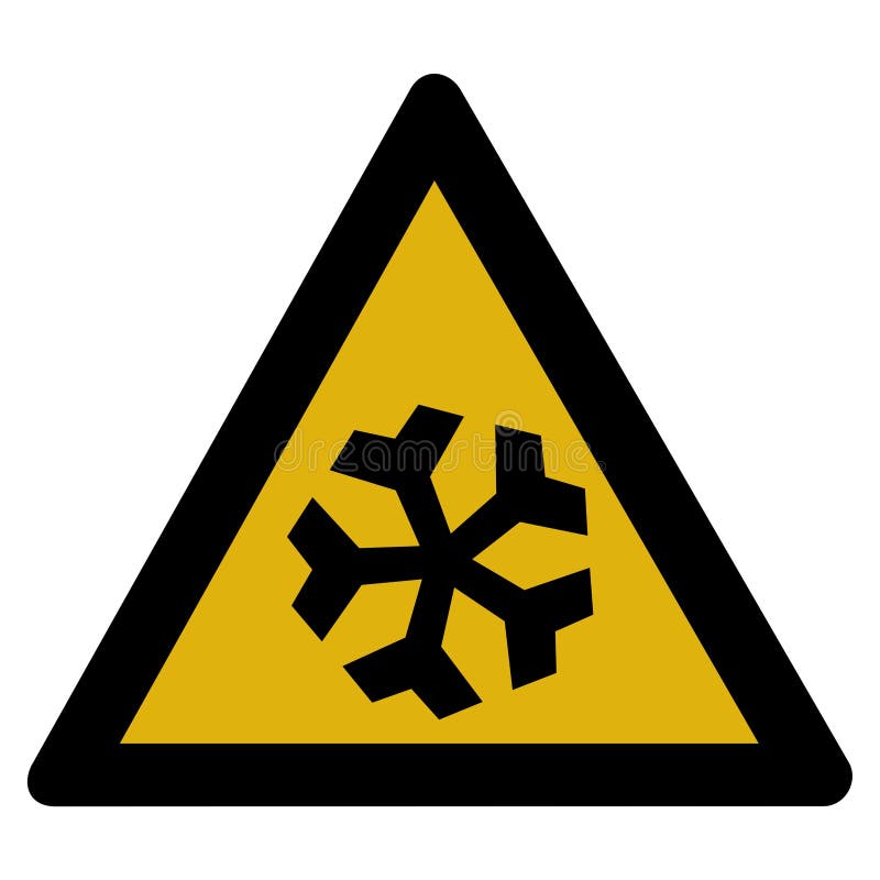 Snow warning sign