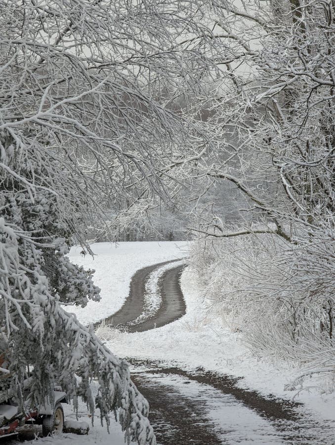 Snow in the Western North Carolina Mountains Stock Image Image of