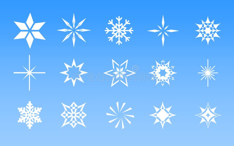 Snow - White Snowflakes On Blue