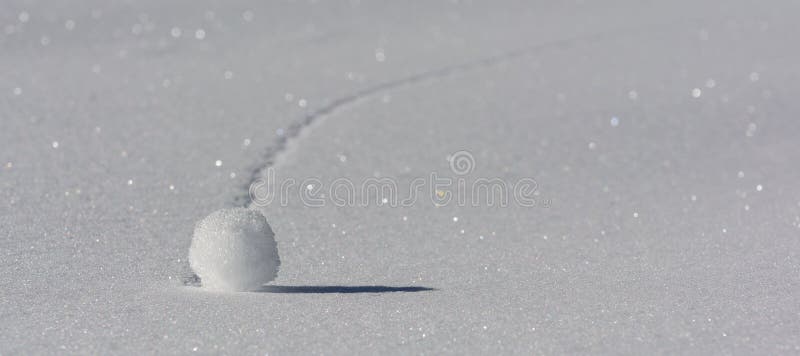 Snowball Rolling Down Snowball Effect Image Stock Vector (Royalty