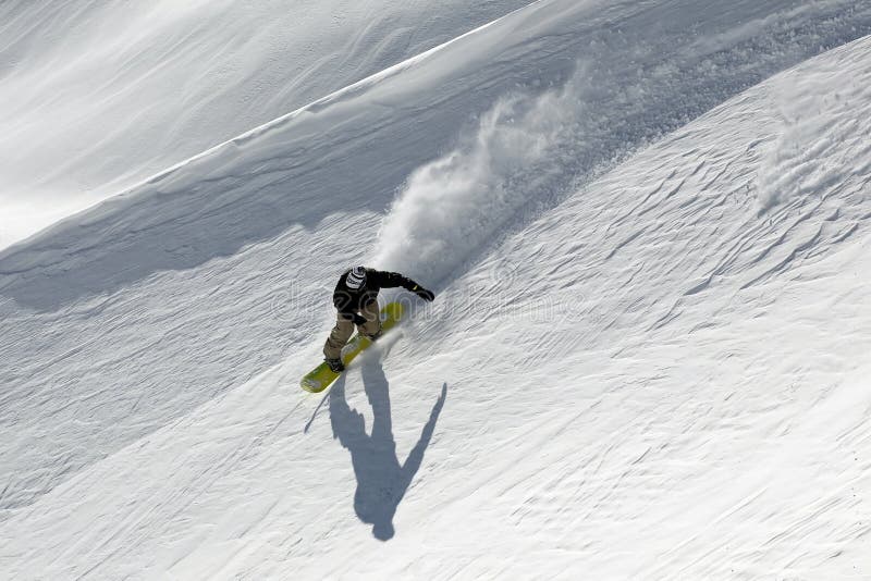 Snowboard Freeride in High Mountains Stock Image Image of tourist