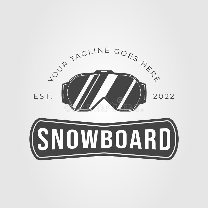 Snowboard Goggle or Ski Glasses Logo Vector Illustration Design Stock ...