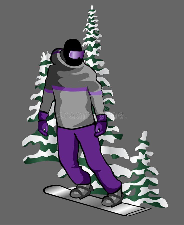 Snowboarder royalty-vrije illustratie