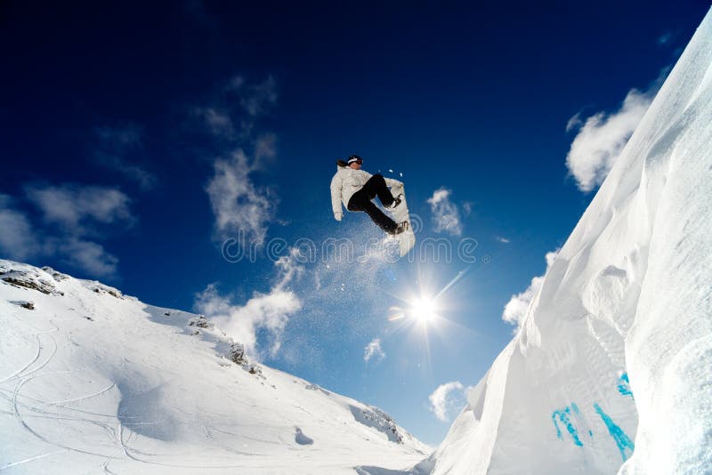 Snowboarder jump