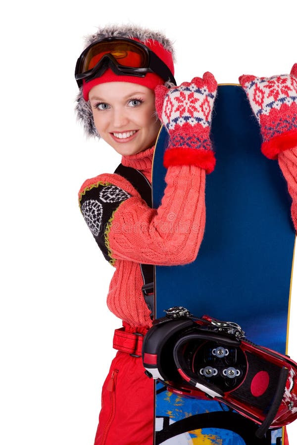 Snowboarder novo fotografia de stock Snowboarder novo fotografia de stock