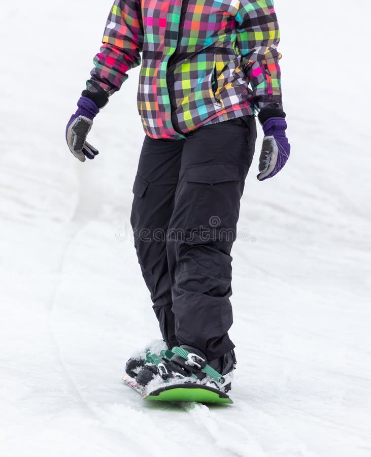 Snowboarder sulla neve immagine stock libera da diritti