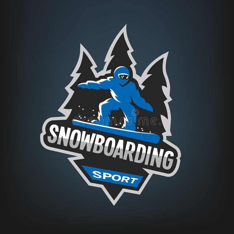 Snowboarding Winter Sports, Logo, Emblem. Stock Vector - Illustration ...