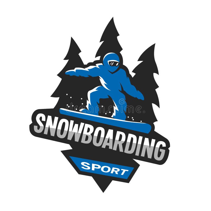 Snowboarding Winter Sports, Logo, Emblem. Stock Vector - Illustration ...