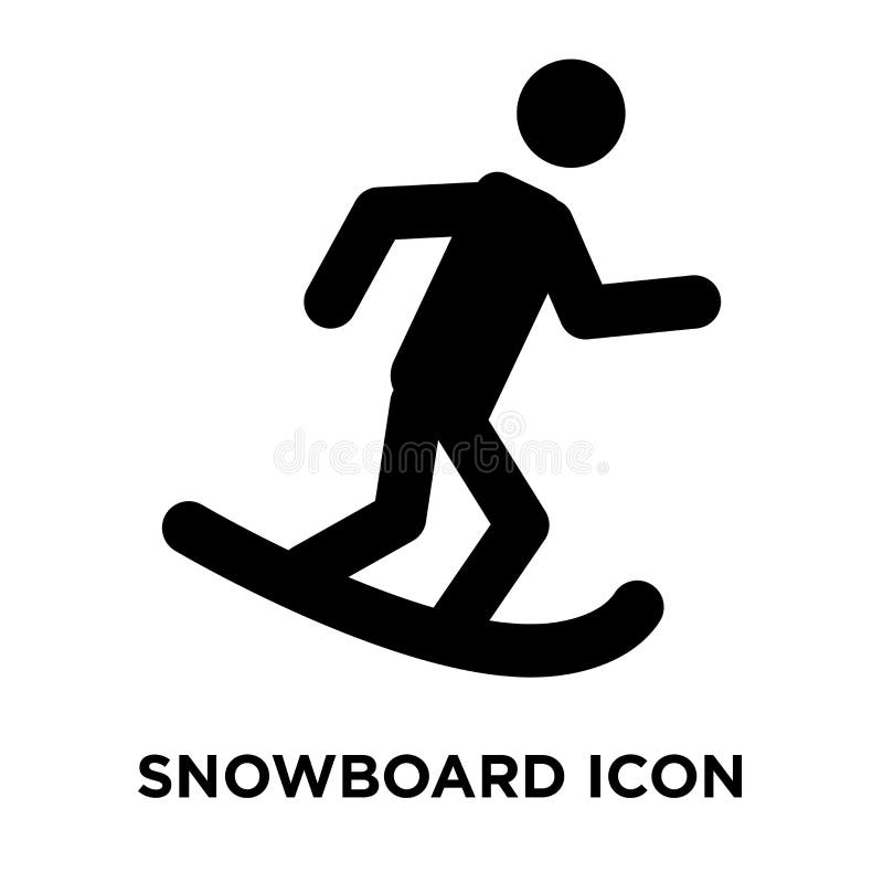 Snowboardsymbolsvektor som isoleras på vit bakgrund, logobegrepp stock illustrationer Snowboardsymbolsvektor som isoleras på vit bakgrund, logobegrepp stock illustrationer
