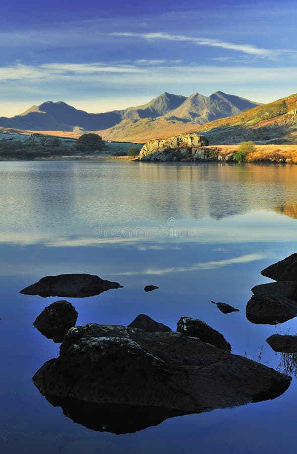 Snowdon range, North Wales stock photo