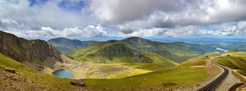 Snowdonia panorama royaltyfri bild Snowdonia panorama royaltyfri bild