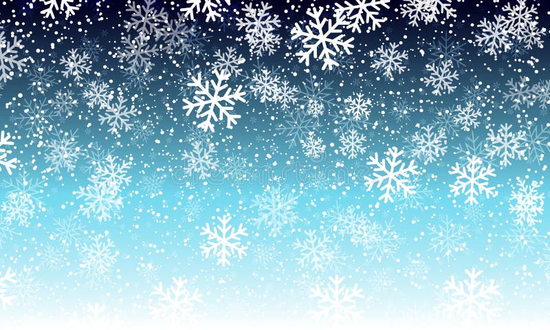 Snowflake Background. Falling Snow Stock Vector - Illustration of ...