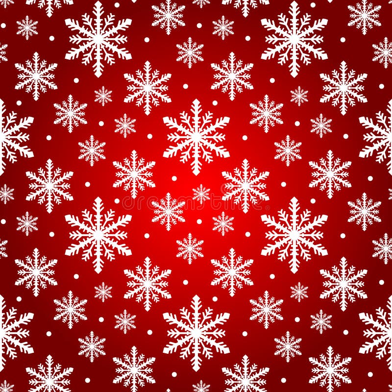 Seamless Snowflakes Pattern and Background Vector Illustration Stock ...