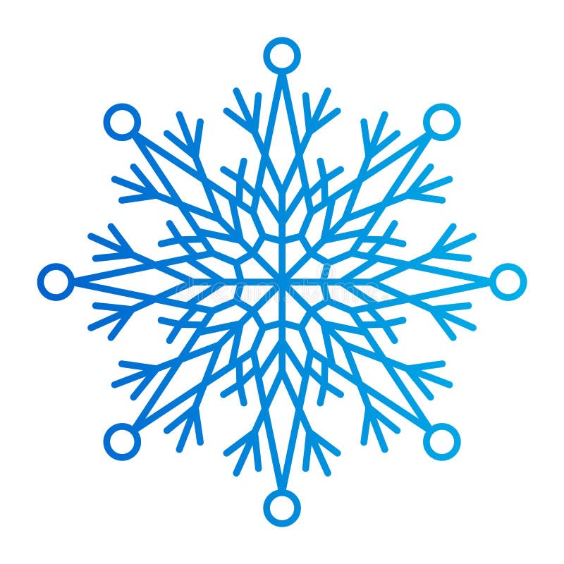 Snowflake of Blue Colors, Vector Illustration Stock Vector