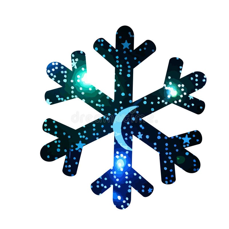 Snowflake blue starlight. Vector illustration vector illustration