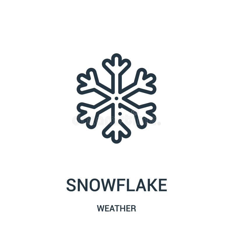 snowflake icon vector from weather collection. Thin line snowflake outline icon vector illustration. Linear symbol for use on web and mobile apps, logo, print media