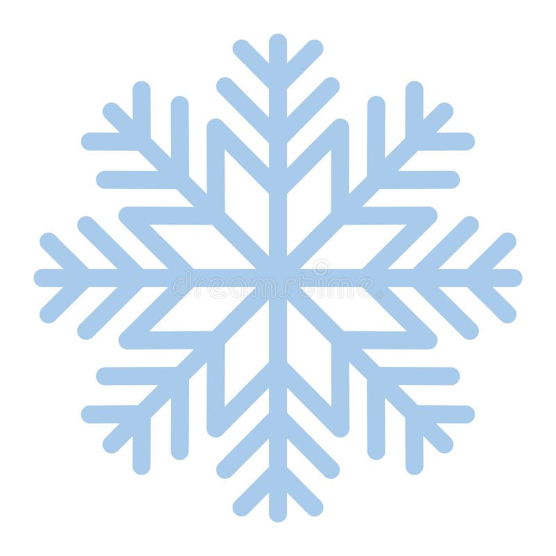 Snowflake of Light Blue Color Stock Vector - Illustration of sign, icon ...